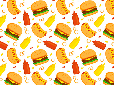 Junk Food Pattern By Aliffatur On Dribbble