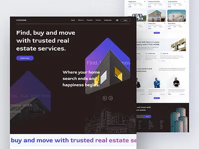 CTOCHOME - Real Estate Landing Page Website. clean web design hellodribbble landing page landing page design landing page ui minimal modern one page website real estate ui ux design website