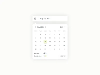 Date Picker - Daily UI #080 080 app dailyui date design figma picker ui web design