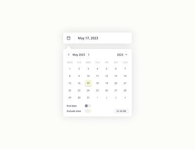 Date Picker - Daily UI #080 080 app dailyui date design figma picker ui web design