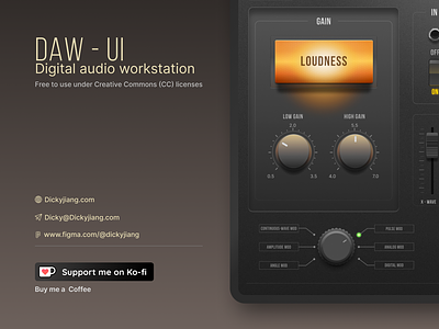 DAW - UI Design audio daw figma freebie synth ui ui design
