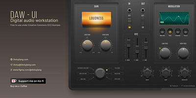 DAW - UI Design audio daw figma freebie synth ui ui design