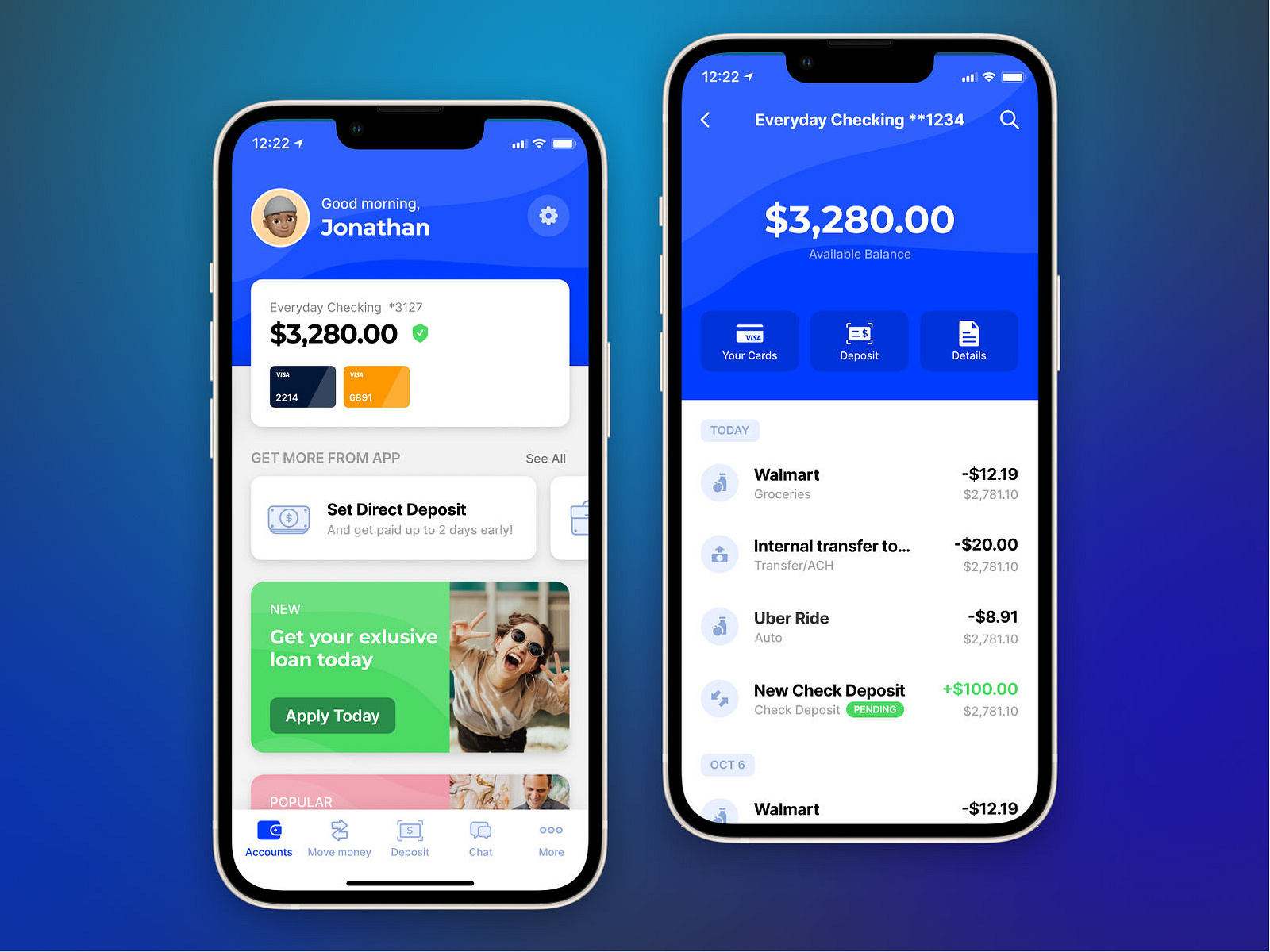 Banking Mobile App by Igor Volkov on Dribbble