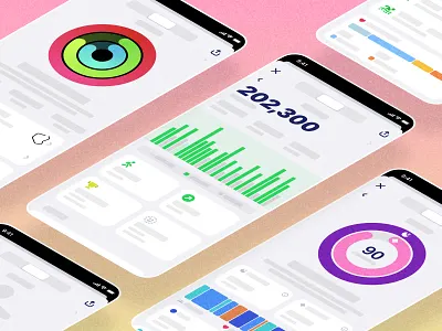 Brand-New Habit Details activity bar charts data details health sleep workout