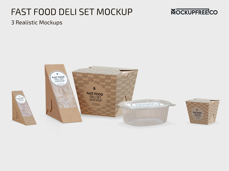 FREE Fast Food Packaging Mockup - UPDATED on Behance