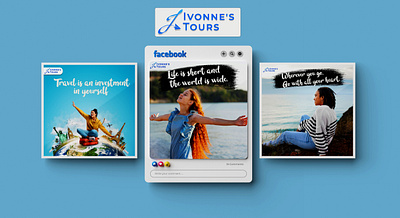 Ivonne's Tour Social Media adds branding graphic design illustration logo ps vector