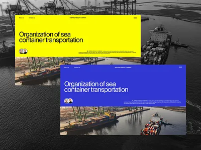 Shipping freight company | Hero Screen 2d design digitalbutlers graphic design illustration inspiration interface see site typography ui ux website