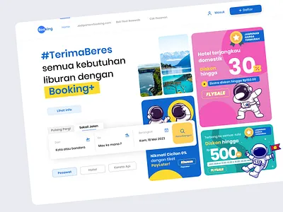 Booking - Web Tour & Travel beach clean ui explore flight hotel journey landing page tour tourism travel travel agency trip ui ux ui design uidesign vacation web web design web travel website