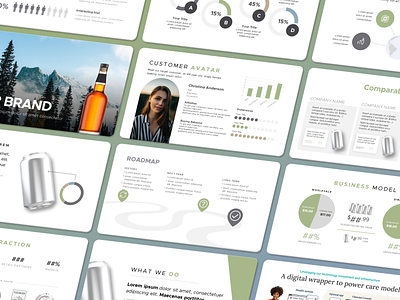 Beverage & Alcohol Pitch Deck Template alcohol beverage distillery figma light liquor mockup perspective mockup pitch deck pitch deck template powerpoint powerpoint template ppt presentation presentation template presentations slides template whiskey wine