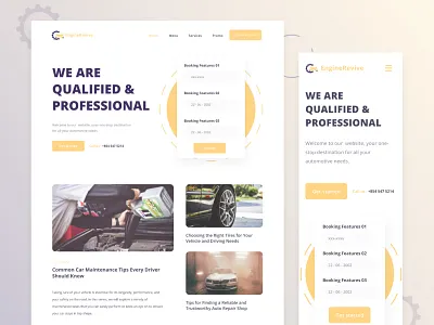 Car repair landing page design | Landing page design car repair website landing page ui ui design web design website website design website ui