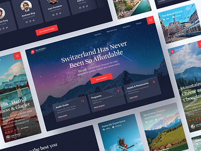 Swiss Tourist Portal Website design interface product service startup ui ux web website