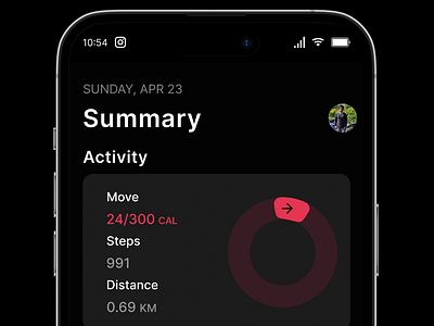 Apple Fitness App app design figma prototype typography ui ux uxui