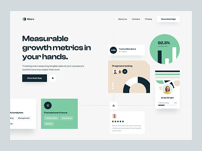 Worx Concept Landing Page: Streamlined Project Management design gradient landing page project project management uidesign uiux