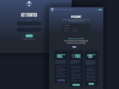 MyGreedyBot — Pricing Page art direction brand branding crypto cryptocurrency guide paying wall pricing typogaphy