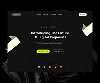 Payment Gateway Landing Page app crypto dark dark mode design landing page payment payment gateway ui uiux ux website