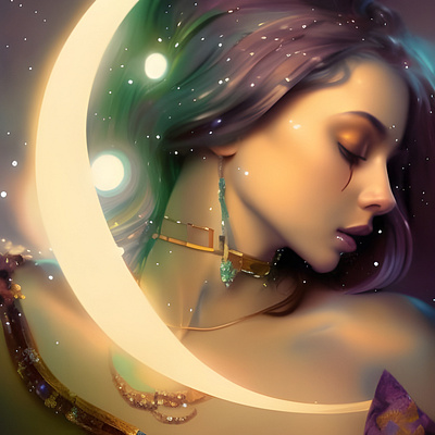 Moonlight Sonata 3d design illustration