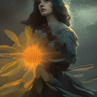 Light of Dahlia 3d graphic design illustration