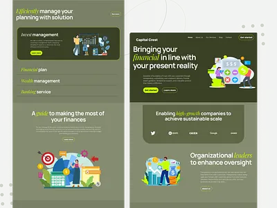 Finance Management Website Design landing page ui ui design ui designer web design web development website design