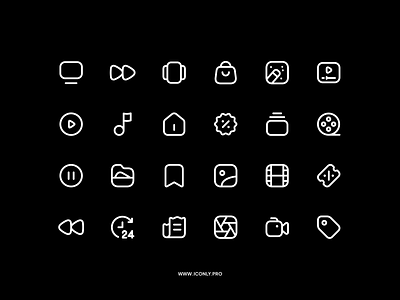 Iconly Pro, Media app collection! design icon icondesign iconly pro iconography iconpack icons iconset illustration media movie play ui video