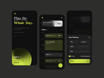 Daily Planner APP UI concept daily planner app daily planner ui dark mode dark mode app exploration inspriation mobile app design mobile app ui mobile ui mobile ui design ui ui concept ui design ui exploration ui inspiration uiux uiux design ux ux design