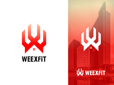 Weexfit branding construction construction logo creative logo design graphic design home house letter lettermark logo logo design modern logo real estate logo trendy visual w letter logo w logo w real estate logo web