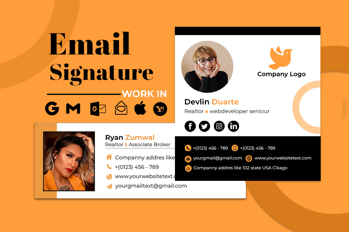 html email signature;signature email;outlook signature by Mahir Rahman ...