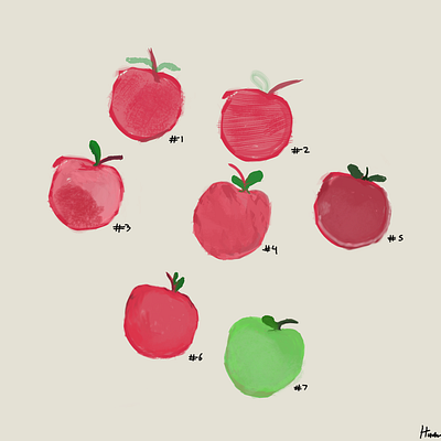 Apple Iterations apples design fruit grapic design illustration