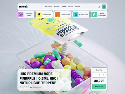 Leafz CBD Shop animation cannabis cart e commerce e shop ecommerce ecommerce store landing marketplace online shop online shopping online store product cart shop shopify store ui ux website website design