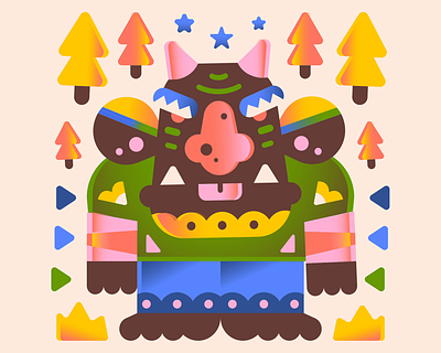 Iceland Troll animation character forest freelance iceland illustration illustrator motion graphics sticker troll vector