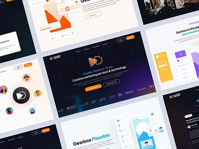 Playable Factory: Website ads dark section dark theme design game game ads landing landing page light section light theme playable playable ads product page ui web web site website