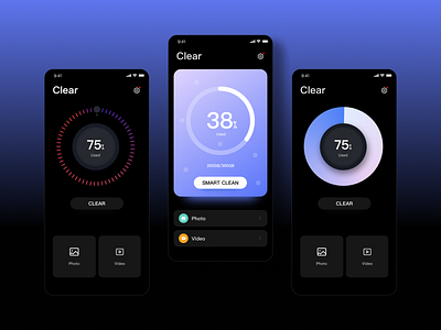 Memory cleaning UI design ui ux