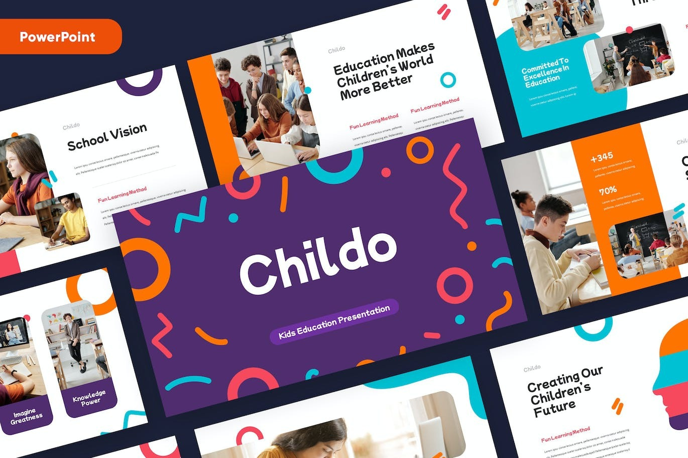 CHILDO - Education Kindergarten Powerpoint abstract annual business clean corporate download google slides keynote pitch pitch deck powerpoint powerpoint template pptx presentation presentation template professional slides template ui web
