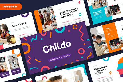 CHILDO - Education Kindergarten Powerpoint abstract annual business clean corporate download google slides keynote pitch pitch deck powerpoint powerpoint template pptx presentation presentation template professional slides template ui web