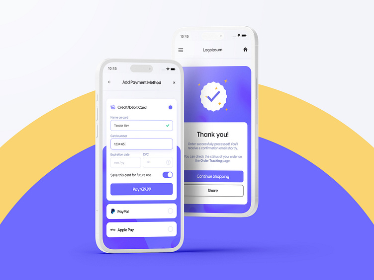 Payment Method Screen Design by Teodor Iliev on Dribbble