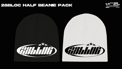 Half Beanie Pack Mockup By 28Bloc apparel design beanie hat beanie hat mockup clothing design design graphic design mockup streetwear streetwear design t shirt design