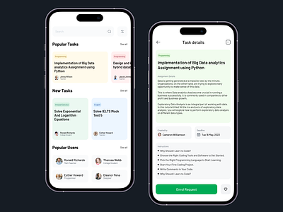 Assignment 📝 Management App app app design assignment chat class college daily ui discuss educaion figma flat design ios learn lesson school study teacher ui ux uiux university