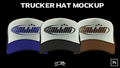 Trucker Hat Mockup By 28Bloc apparel design clothing design graphic design hat design mockup streetwear streetwear design t shirt design trucker hat design trucker hat mockup