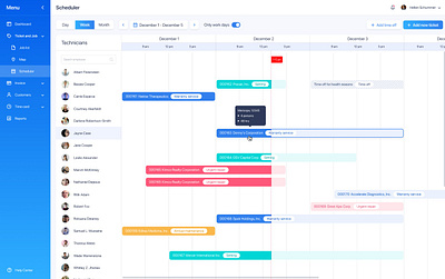 Cutting-Edge Web App For Field Service Management dhtmlx field service management front end development hire developers node nodejs outsourcing saas software development staff augmentation ui web development