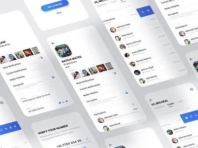 Cochat - Messaging App Design app calling calling app chat app chat mobile app chatting clean group chat ios iphone messaging messaging app minimal mobile mobile app ui uiux video call video calling whatsapp