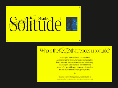 Shades of Solitude art direction branding design grid layout typography