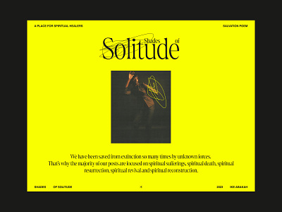 Shades of Solitude art direction branding design grid layout typography