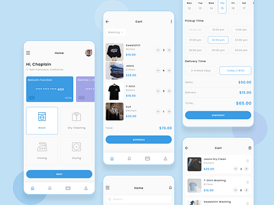 Laundry Service App UI Design app design app designer app development app ui design application design application ui mobile app design mobile application ui ui design