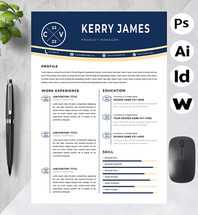 Product Manager Cv Template resume clean