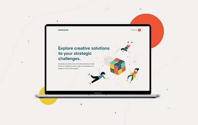 Wiseloon landing page branding design figma illustration web design webflow