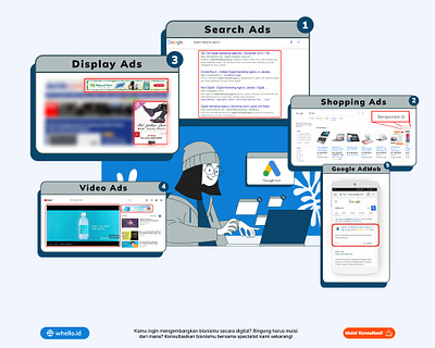 5 Jenis Google Ads Untuk Iklan Bisnis Kamu ads design digital marketing google illustration marketing