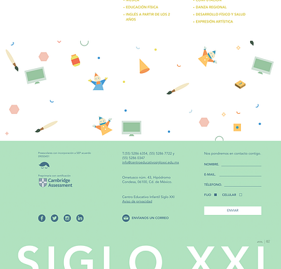 CE Siglo XXI | Footer branding design illustration ui vector web web design webdesign website