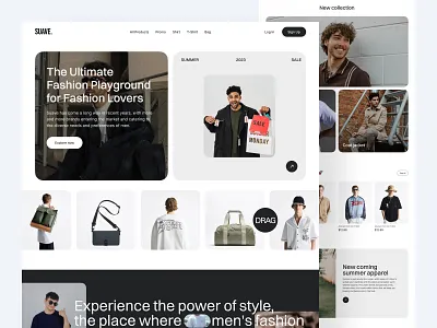 Suave - Landing Page amazon branding design dipa inhouse ecommerce fashion framer graphic design hm landingpage marketplace models online shop tshirt ui design uniqlo wear web design website zara