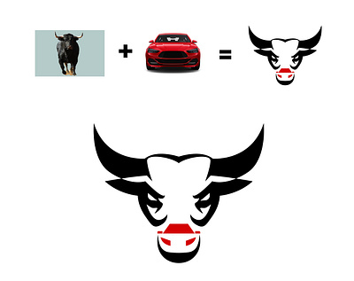 Bull+Car logo design animal brand identity bull business logo car cow creative logo logo design logo designer logomark logotype vehicle
