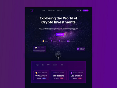 Crypto A ui ux webdesign website