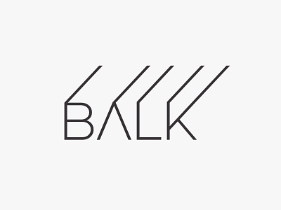 Balk (2021) architect design line art logo wordmark